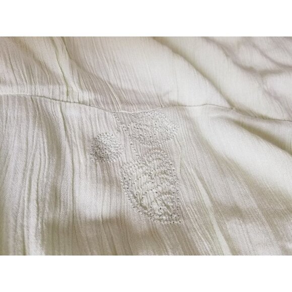 SAGE THE LABEL Embroidered Sage Green Mini Babydoll Dress Sz M - Picture 5 of 8